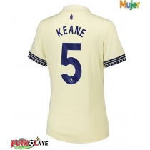 Camiseta Everton Michael Keane #5 Visitante Equipación para mujer 2025-26 manga corta